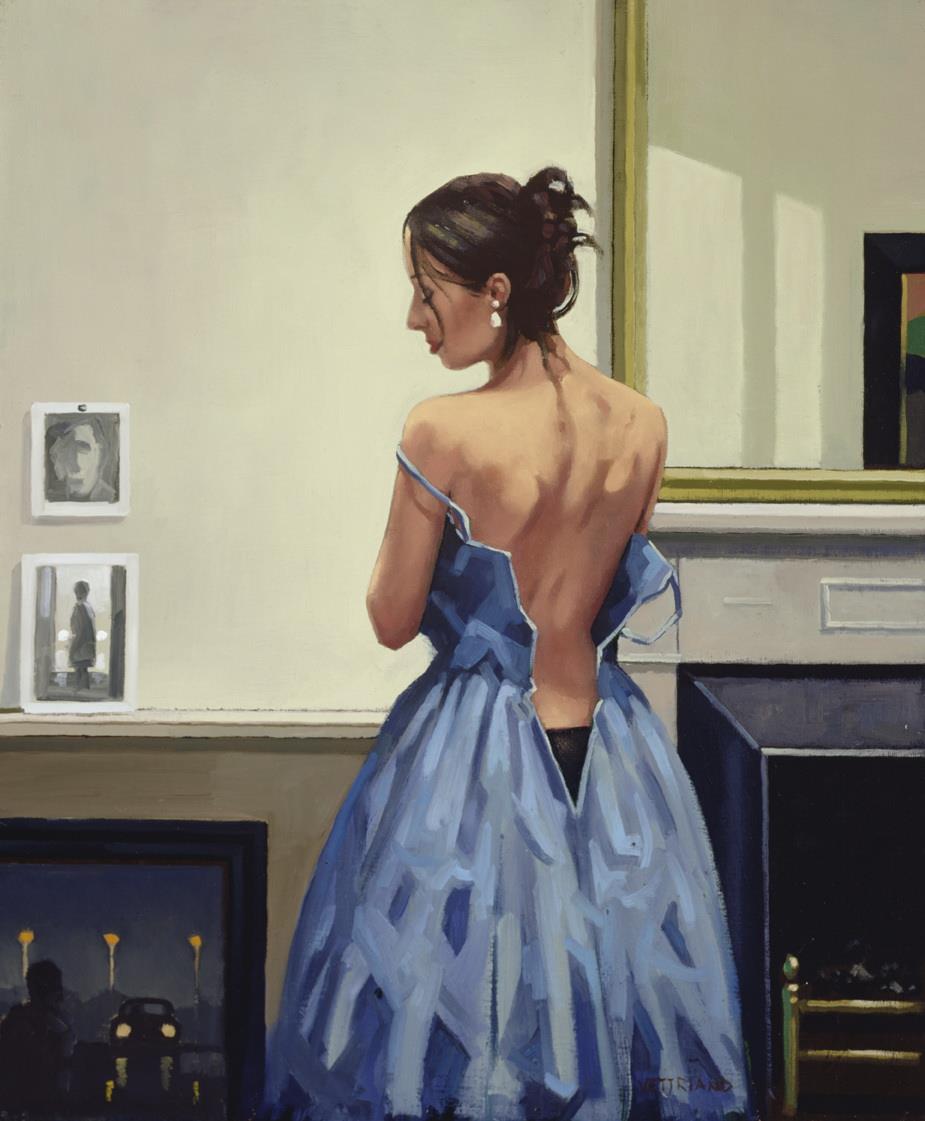 la robe bleue Contemporain Jack Vettriano Peintures à l'huile